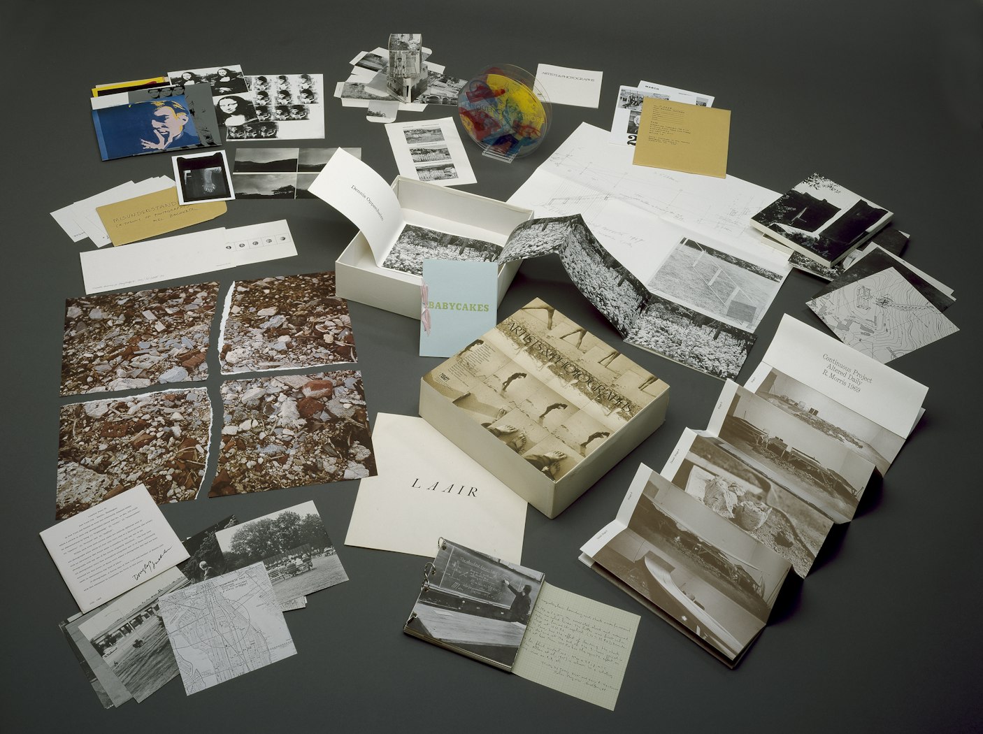 contents arranged in studio
