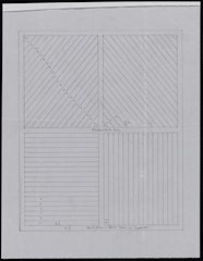 Maquette for crosswalk, Lines in Two Directions, between Walker Art Center and the Minneapolis Sculpture Garden (schematic drawing for four rectangles)