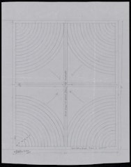 Maquette for crosswalk, Lines in Two Directions, between Walker Art Center and the Minneapolis Sculpture Garden (schematic drawing of 4 1/4 circles)