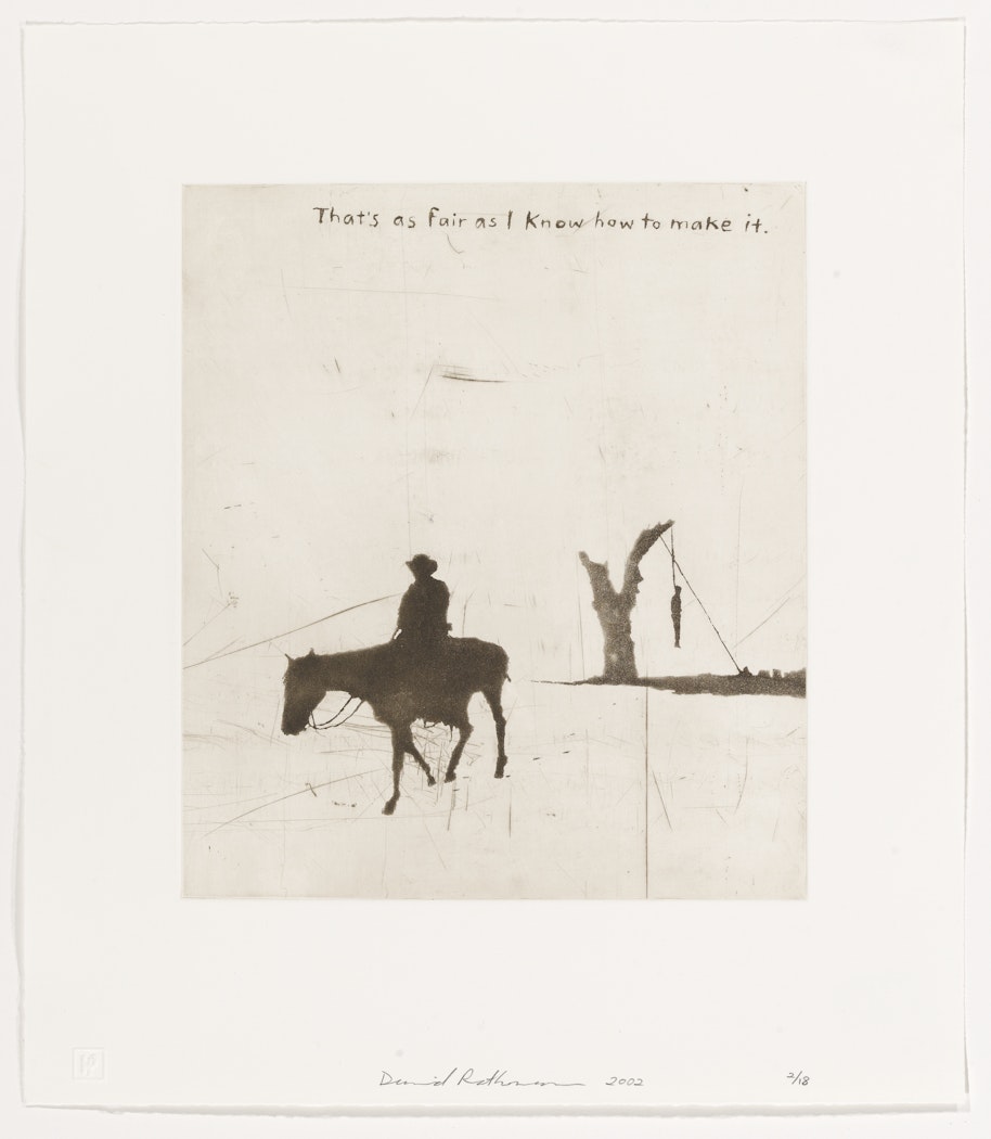 That's as Fair as I know how to make it from the suite "FIVE NEW ETCHINGS"