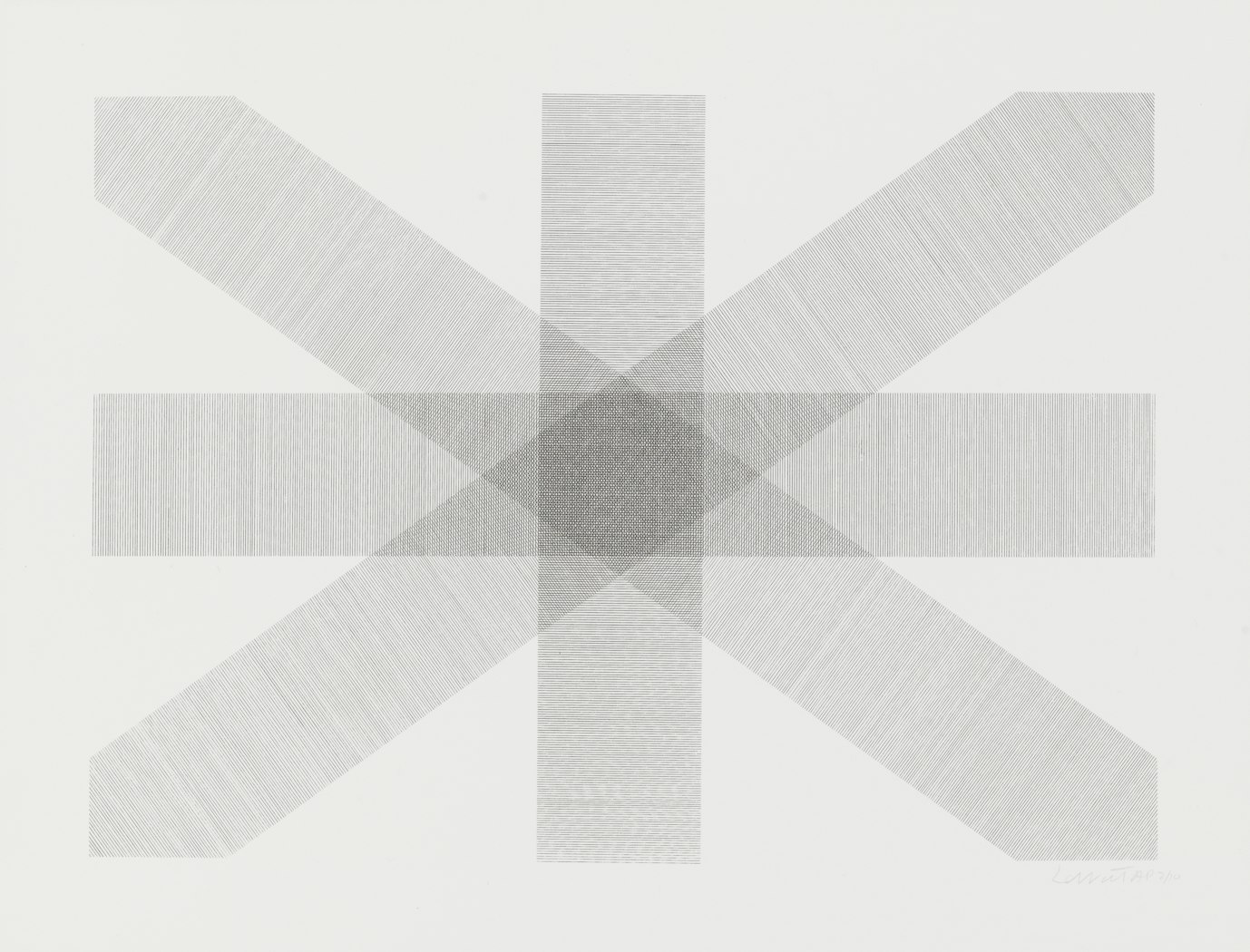 Bands of Lines in Four Directions