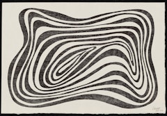 Concentric Irregular Black and White Bands