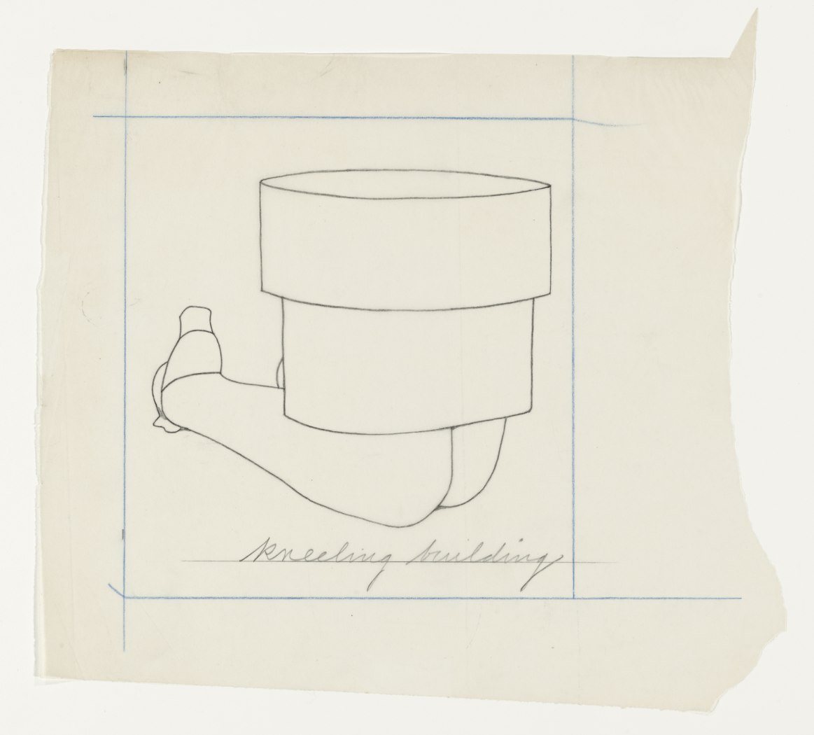 Kneeling Building - Study for Notes