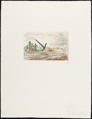 Print for Documenta - Based on Brothers Grimmview of Kassel, with Pick-axe