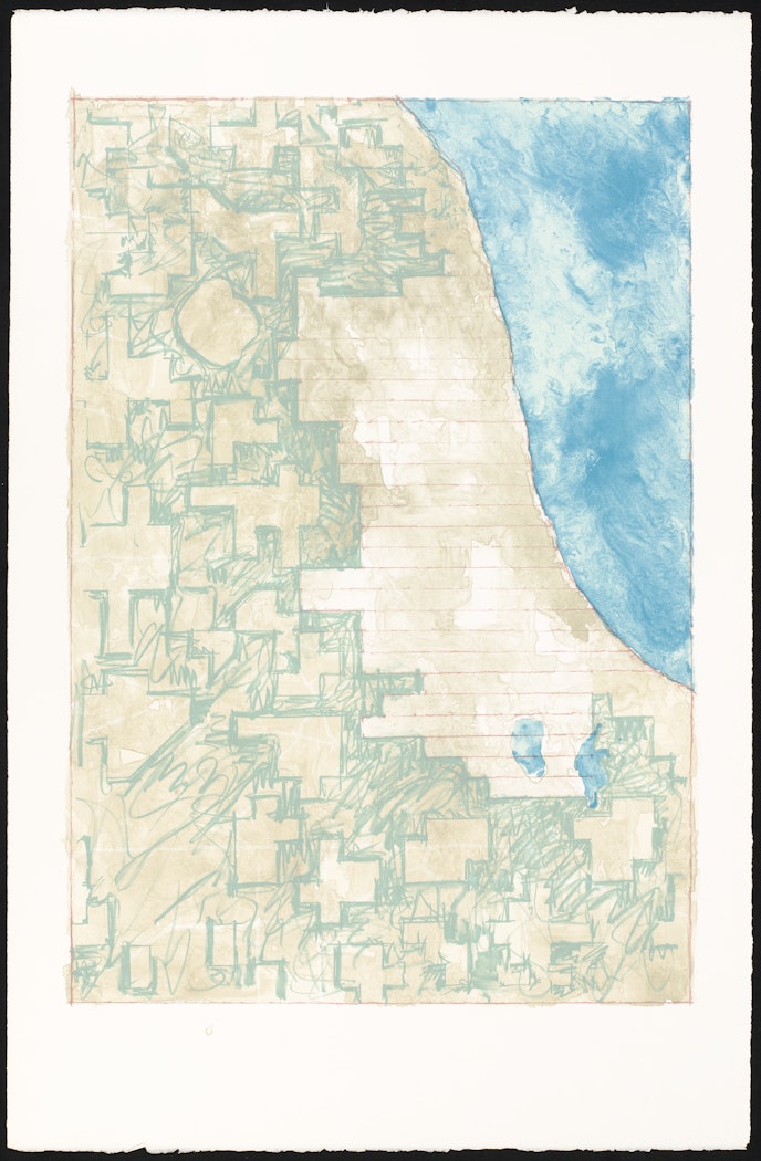 Chicago Stuffed with Numbers, Printing Element 6, green