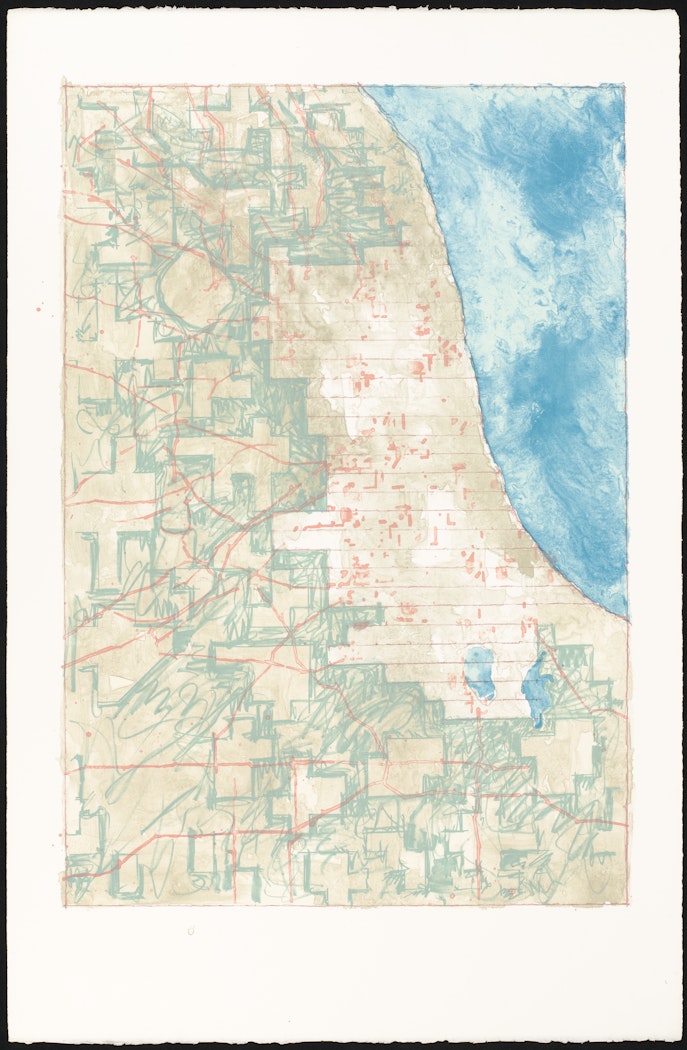 Chicago Stuffed with Numbers, Printing Element 7, rose