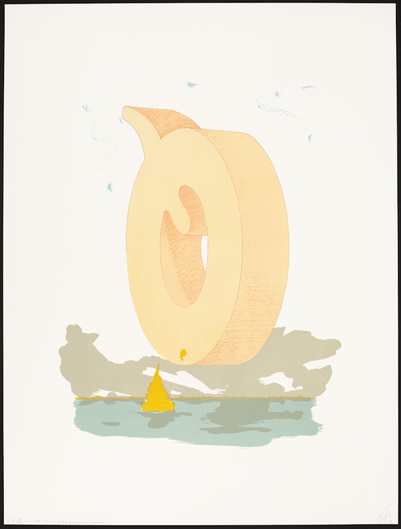 The Letter Q as Beach House with Sailboat