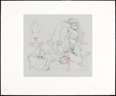 Four Figures and Head on Giant Phallus