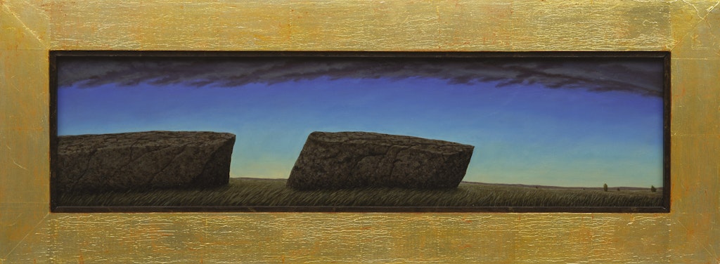 Two Gray Stones in Twilight; (A Fisherman's Good Luck)