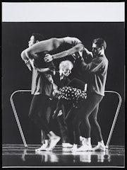 Merce Cunningham, Michael Cole, Carol Teitelbaum, Emily Navar, and Robert Wood in Trackers