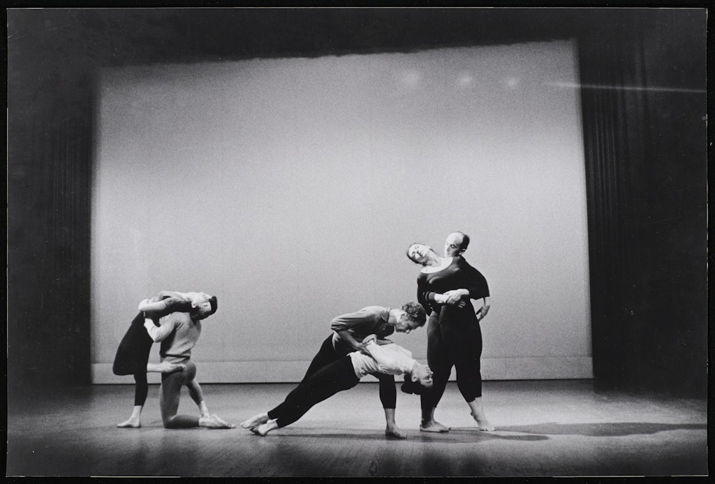 Viola Farber, Bruce King, Merce Cunningham, Carolyn Brown, Marianne Preger-Simon, and Remy Charlip in Septet