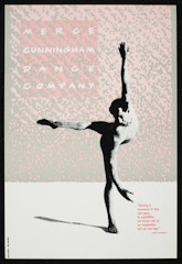 poster for Merce Cunningham Dance Company: "Dancing is Movement in Time..."