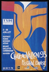 poster for Chateau Vallon 93 Festival Danse June, 2-26 1993