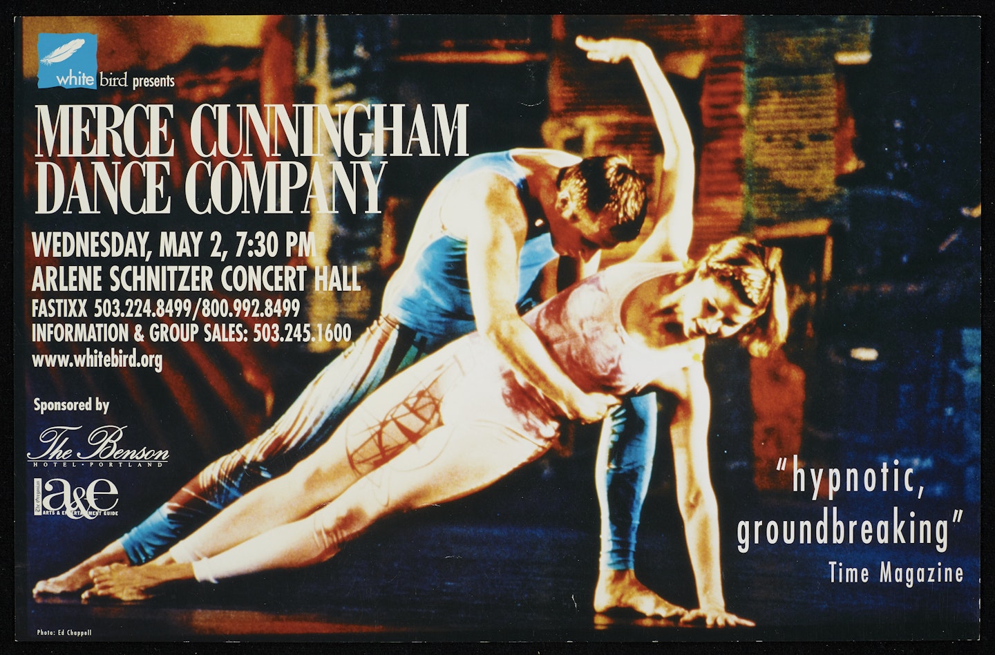 poster for Merce Cunningham Dance Company: Arlene Schnitzer Concert Hall,  May 2, 1972