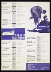 poster for Theater Im Pfalzbau Ludwigsshafen November