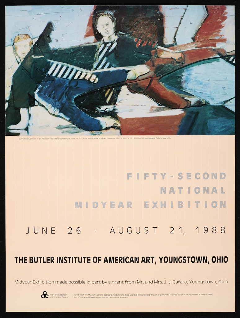 poster for The Butler Institute of American Art, Youngstown, Ohio: 52nd National Mid-Year Exhibition June 26-August 21,1988
