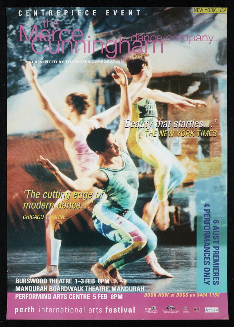 poster for Perth International Arts Festival: Centrepiece Event the Merce Cunningham Dance Company