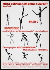 poster for Merce Cunningham Dance Company New York: Roaratorio, Inlets 2.