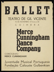 poster for Ballet Teatro de Gil Vicente: Merce Cunningham Dance Company 15 de Novembro 