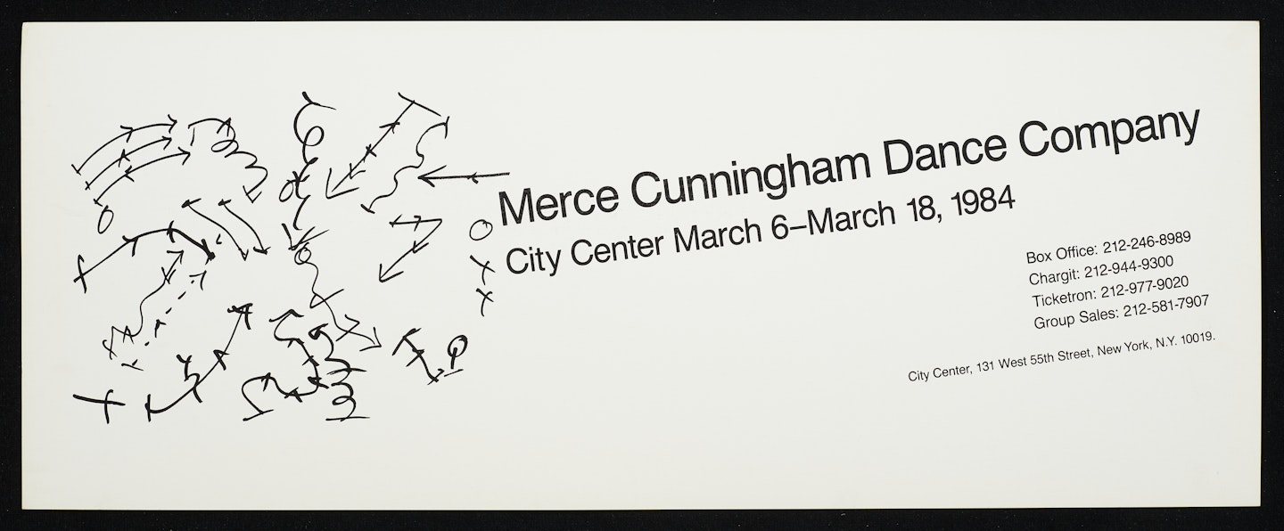 poster for Merce Cunningham Dance Company: City Center March 6-March 18, 1984