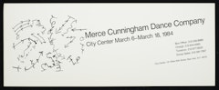 poster for Merce Cunningham Dance Company: City Center March 6-March 18, 1984