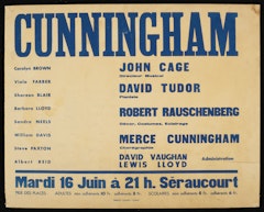 poster for Cunningham Mardi 16 Juin a 21h Seracourt