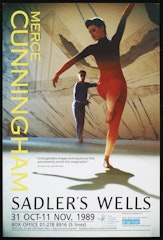 poster for Merce Cunningham Sadler's Wells, October 31 - November 11, 1989