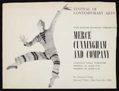 poster for Festival of Contemporary Arts: The Dance Division Presents Merce Cunningham Dance Company Lincoln Hall Theatre