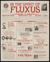 poster for In the Spirit of Fluxus: Walker Art Center, 1993 