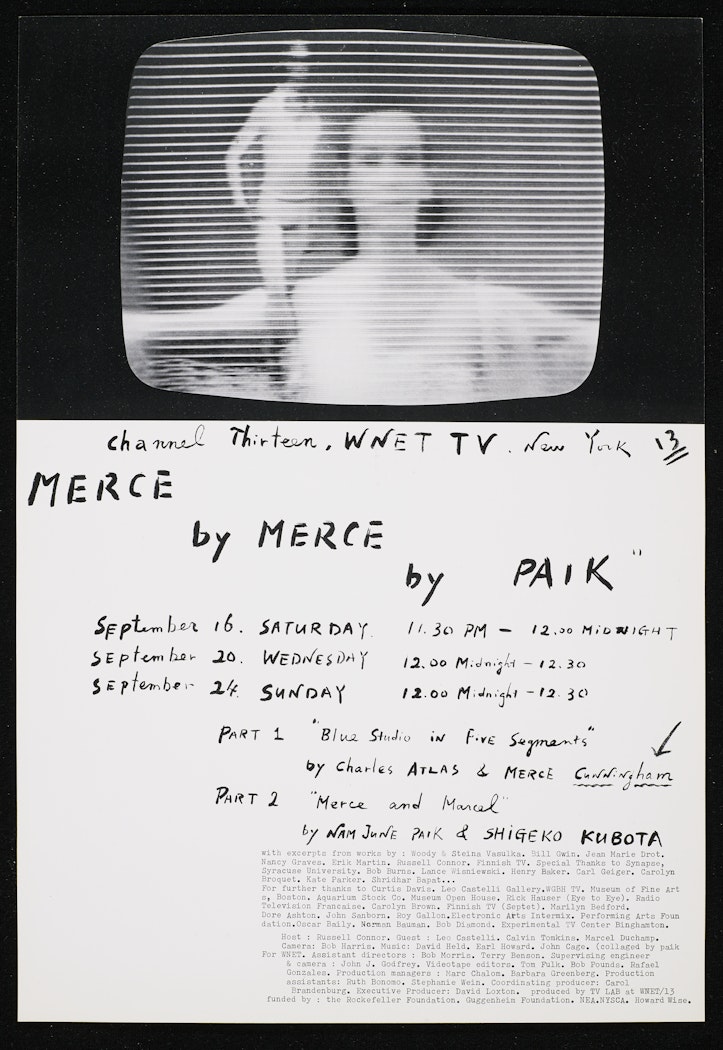 poster for MERCE by MERCE by PAIK Channel Thirteen WNET TV New York 