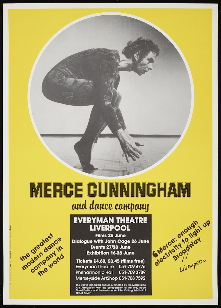 poster for Merce Cunningham Dance Company: Everyman Theatre Liverpool