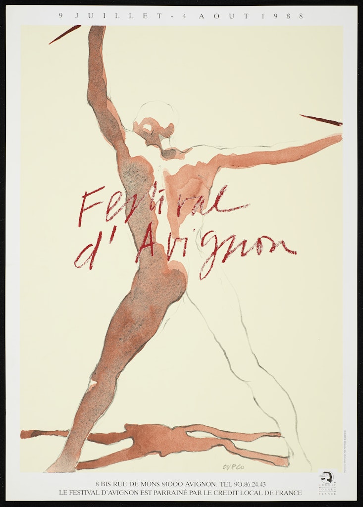 poster for Festival d' Avignon July 9 - August 4, 1988