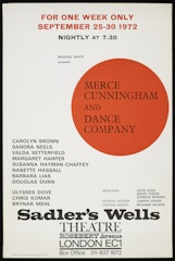 poster for Sadler's Wells Theatre Presents: Merce Cunningham Dance Company
