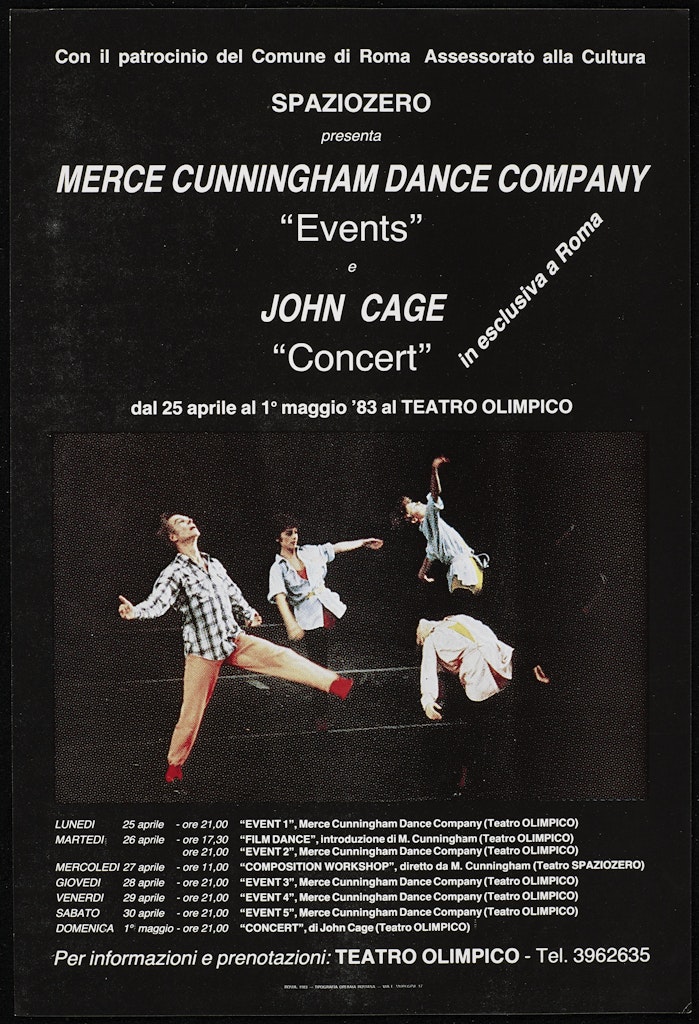 poster for Spaziozero Presenta Merce Cunningham Dance Company 