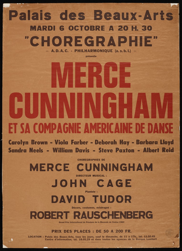 poster for Merce Cunningham Et sa Compagnie Americaine de Danse; March 6 - October 2, 1964 