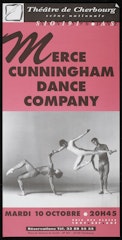 poster for Merce Cunningham Dance Company: Théâtre de Cherbourg Saison 1995 16 6 Danse Mardi lo Octobre