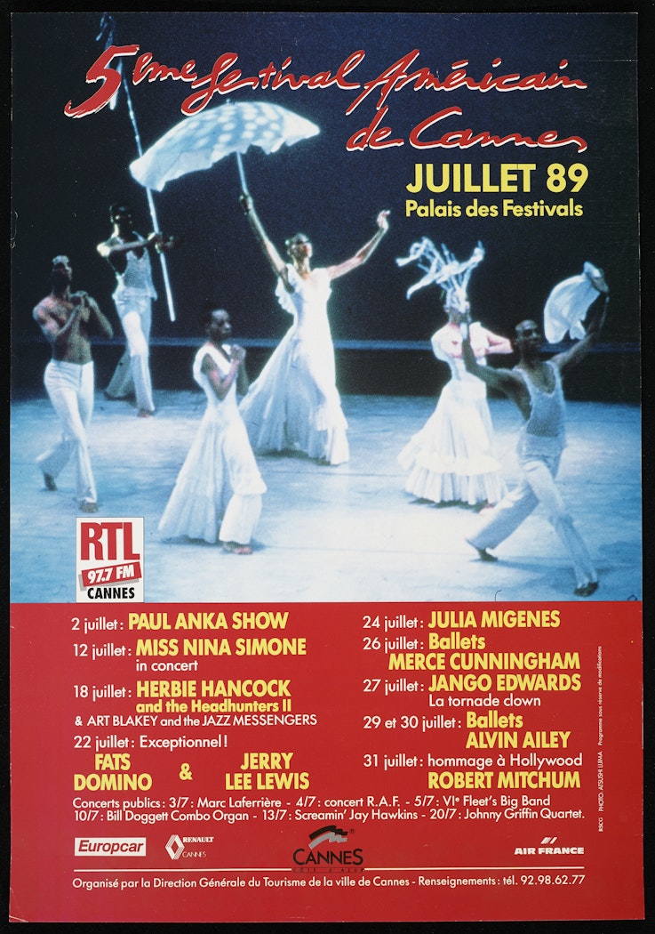 poster for 5 lme Festival Américan de Cannes Jullet 89