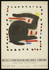 poster for Merce Cunningham Dance Company: John Cage, David Tudor July 29, 1966