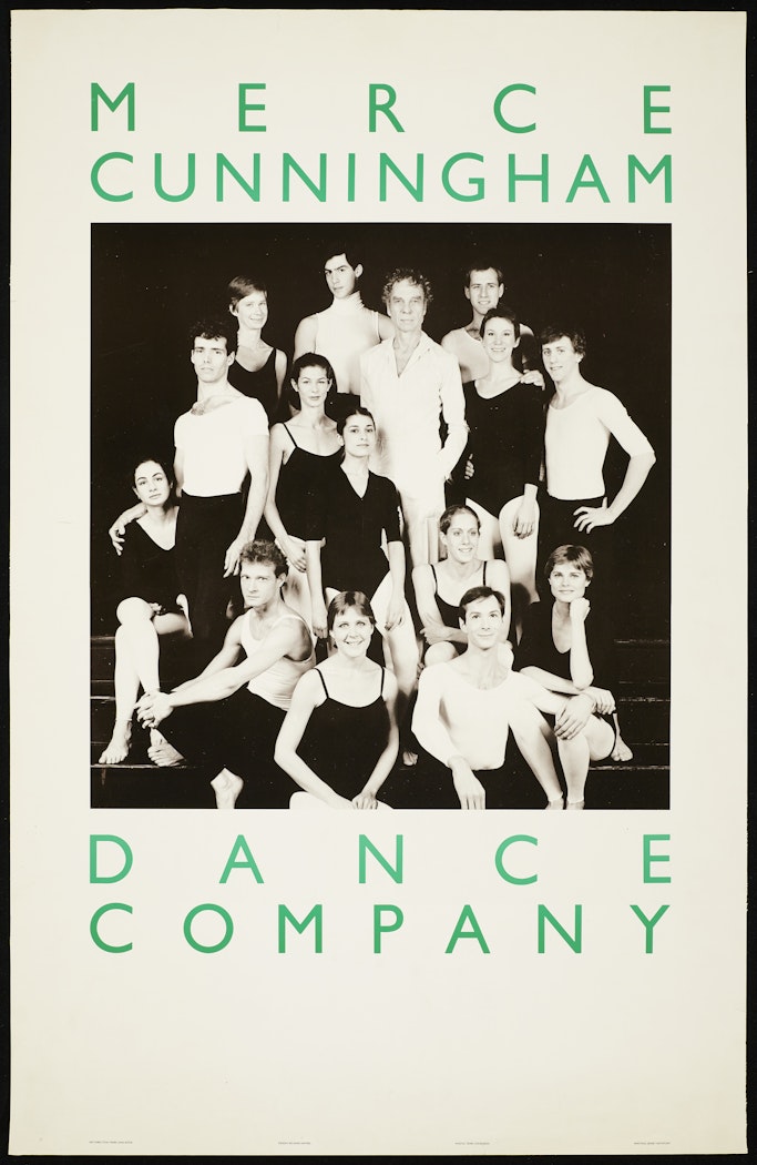 poster for Merce Cunningham Dance Company (green)