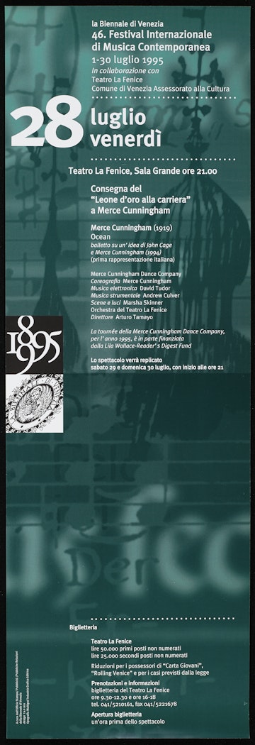 poster for La Biennale Di Venezia: July 28 - 30, 1995