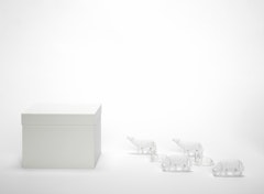Schafe und Weißer Pappkarton (Sheep and White Cardboard Box) 