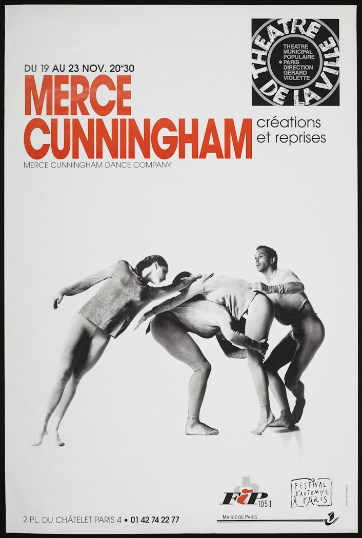 poster for Festival d'Automne a Paris: Merce Cunningham creation et reprises August 23 - November 19