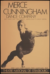 poster for Merce Cunningham Dance Company  "Events" at Theatre National de Strasbourg October 23- 25, 1980