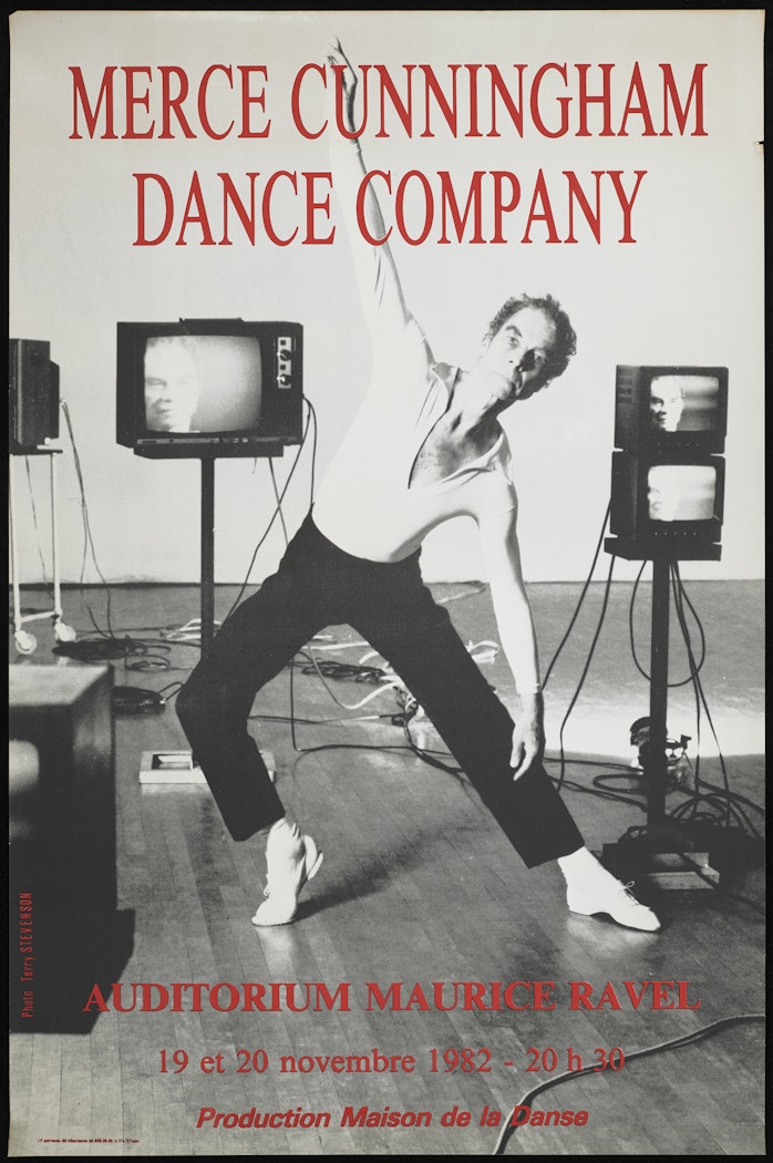 poster for Merce Cunningham Dance Company at Auditorium Maurice Ravel 