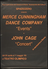 Merce Cunningham Dance Company "Events" e John Cage "Concert" al Teatro Olympico April 25 - May 1, 1983