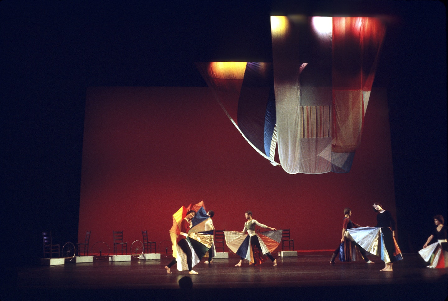 Merce Cunningham Dance Company, rehearsal of Travelogue, 1977 © Johan Elbers. 