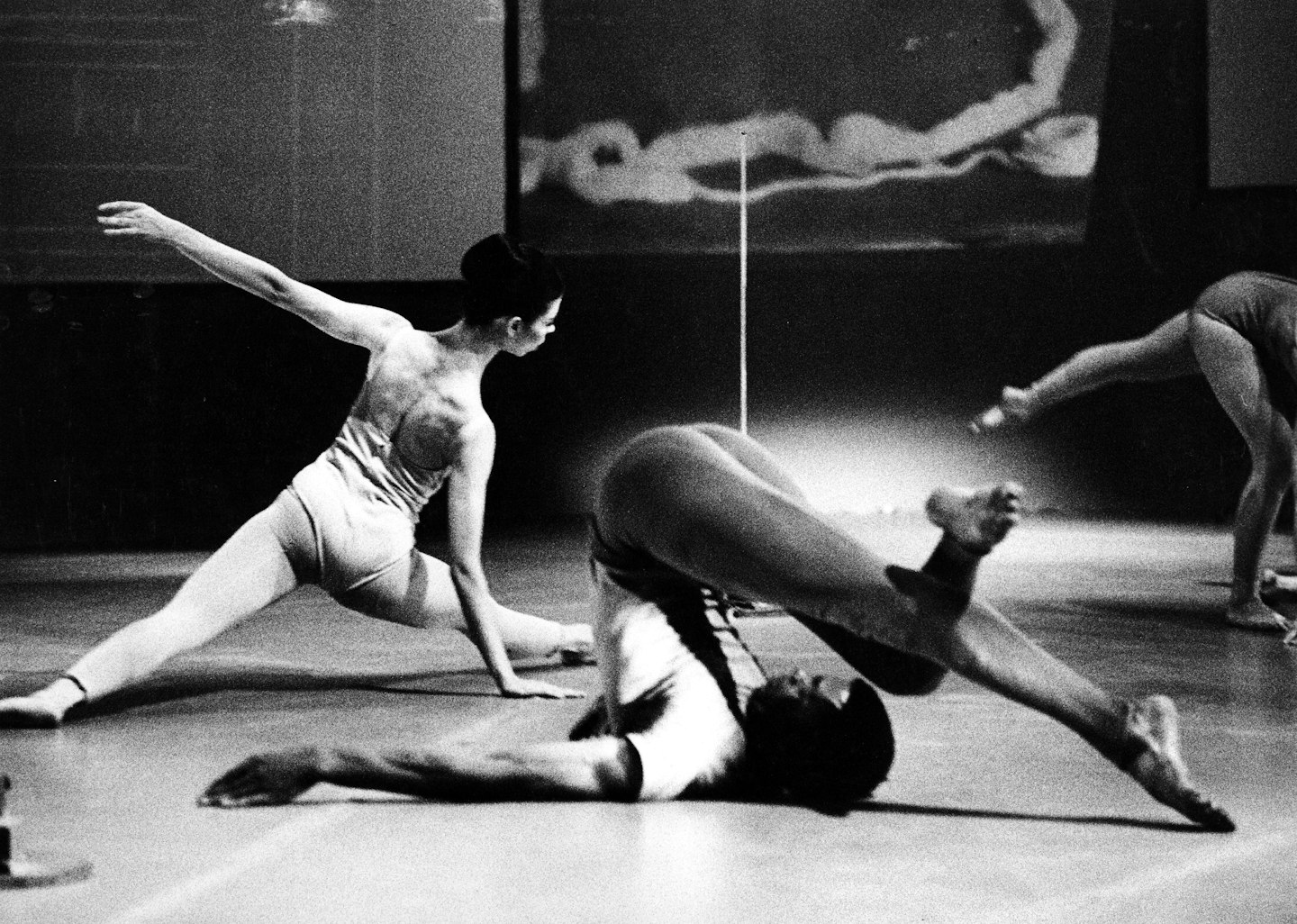 Merce Cunningham Dance Company in Variations V, 1966. Photograph: Hervé Glougen, Copyright Gamma-Rapho.
