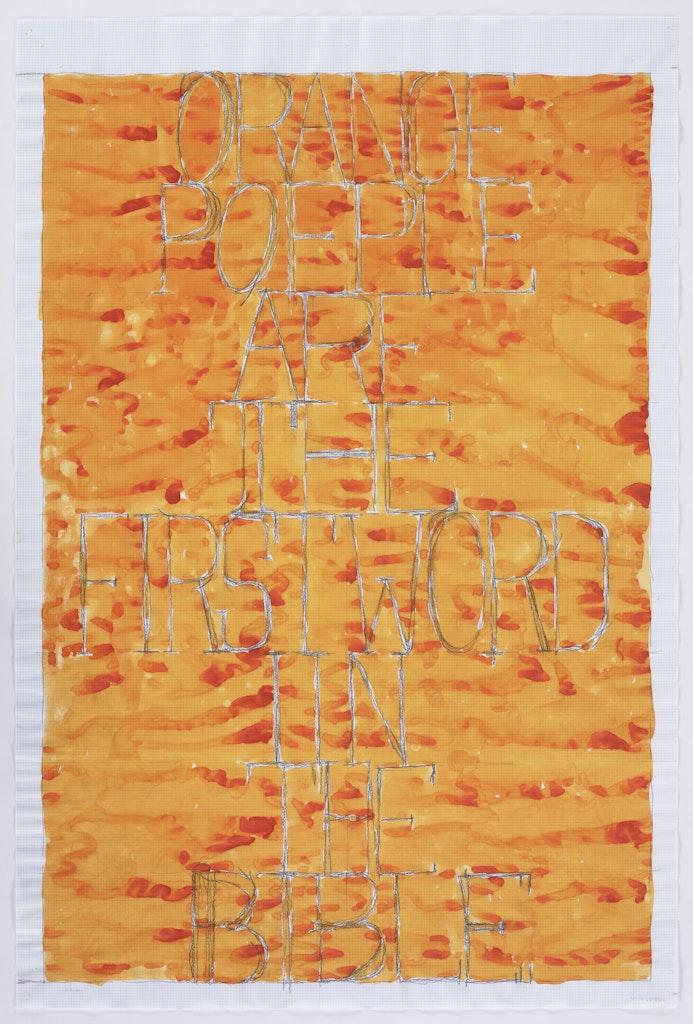 Orange Poeple are the First Word In The Bible