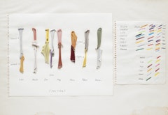 costume color and fabric studies for Fractions