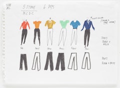 study for men's costumes for Five Stone Wind